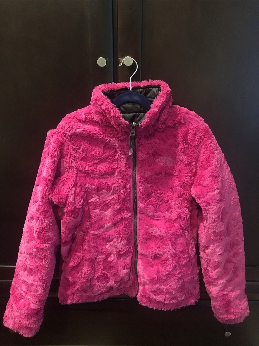 New THE NORTH FACE M (10/12) BLACK/HOT PINK COAT REVERSIBLE SUPER