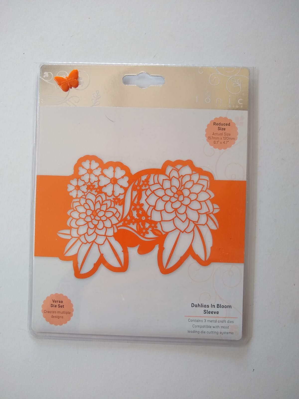 Tonic Studios Die Set Dahlias In Bloom Sleeve 2471e 3 Dies Floral Cardmaking