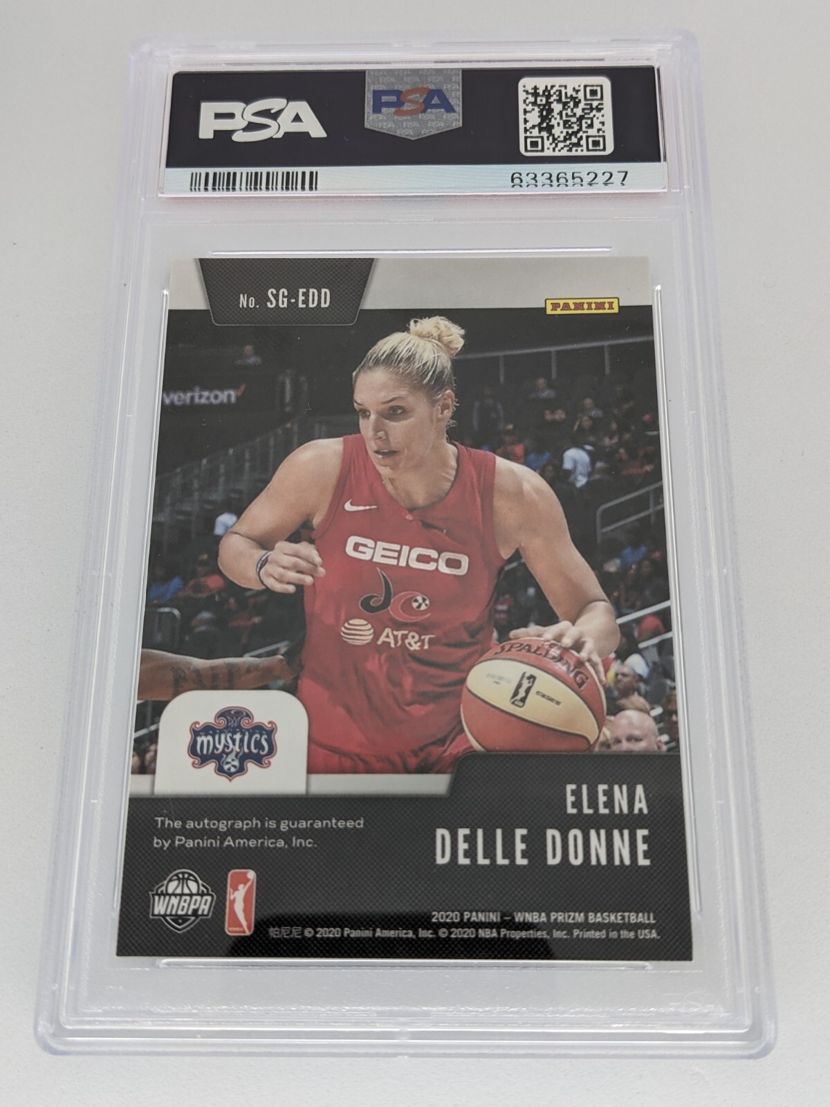 2020 PANINI PRIZM WNBA ELENA DELLE DONNE SIGNATURES AUTO PSA 10  view 2