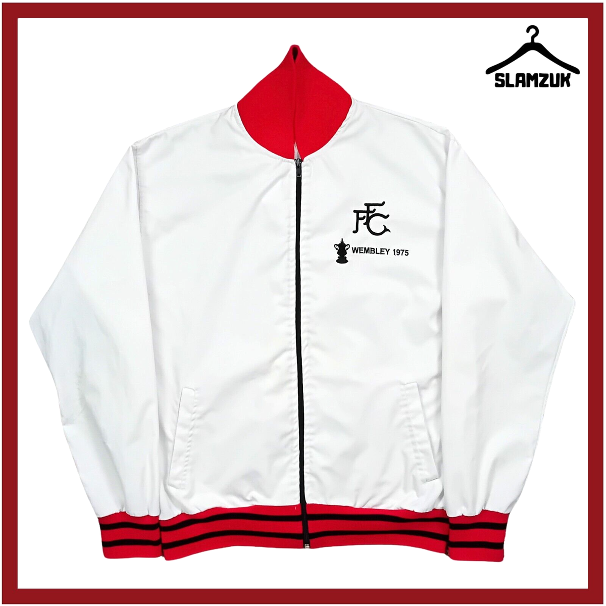 Fulham Football Jacket Score Draw Large Retro Wembley FA Cup Final
