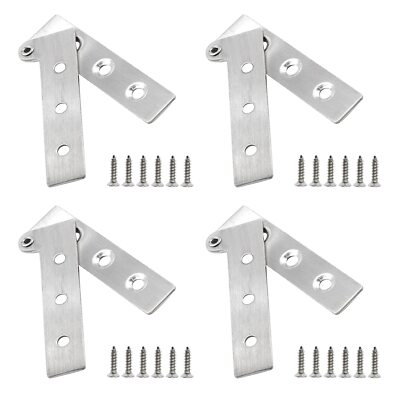 4PCS 2.5-inch 360-Degree Door Pivot Hinges Stainless Steel with Screws