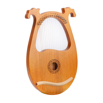 16 String  Lyre Harp Mahogany Body With Tuning Key String Cartridge!