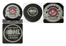 WINDSOR SPITFIRES 1975-2000 SILVER 25TH ANNIVERSARY RARE OFFICIAL GAME PUCK OHL