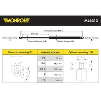 Monroe Gasfeder Motorhaube Passend FüR Mercedes-Benz Gl-Klasse X164 ML6313