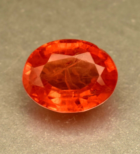 Natural Spessartite Garnet Certified 3.80 Ct Oval Cut Loose Gemstone For Ring - Afbeelding 1 van 5