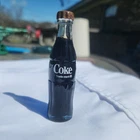 VINTAGE MINI 3 INCH COCA COLA  MINIATURE GLASS BOTTLE