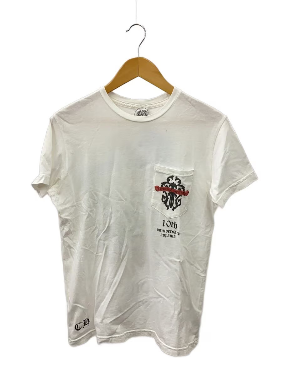 CHROME HEARTS T Shirt S Cotton WHT 2212 304 0503 Aoyama 10th Anniversary Dagger