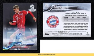 2017-18 Topps Chrome UCL Auto Thomas Muller #95 Auto