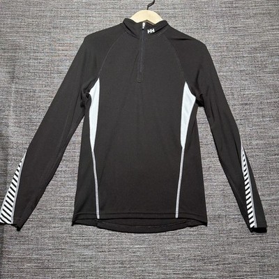 Helly Hansen Shirt Women's Medium Black LS1/4 Zip Pullover Base Layer