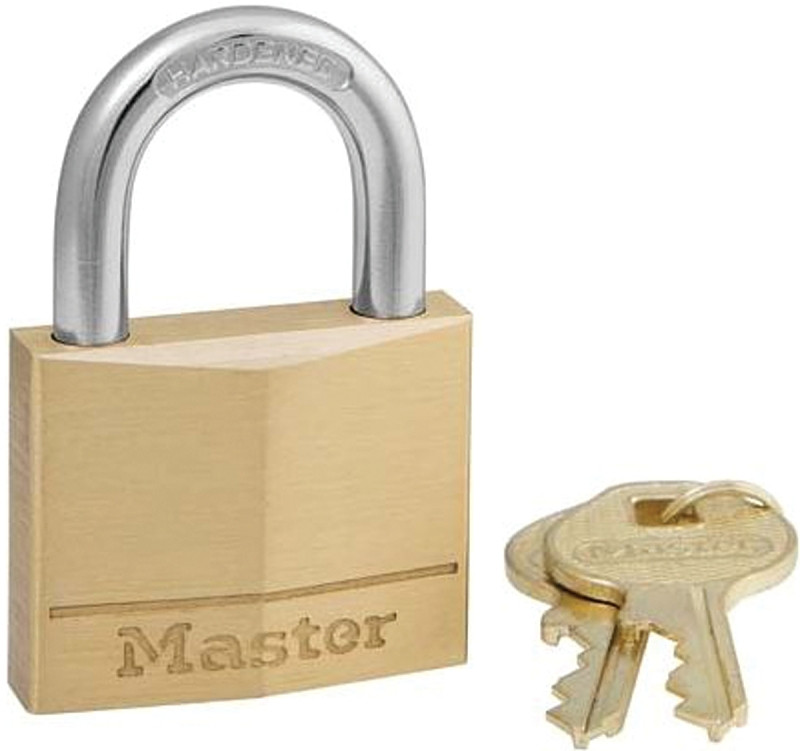 Master Lock 140D Padlock, 1 Pack, Brass