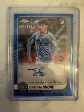 2025 Topps Chrome MLS Jonathan Shore Blue Wave Refractor Auto 1/150 RC #CA-JS