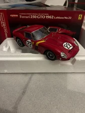 kyosho 1/18 Ferrari GTO 1962 Le Mans Number 22