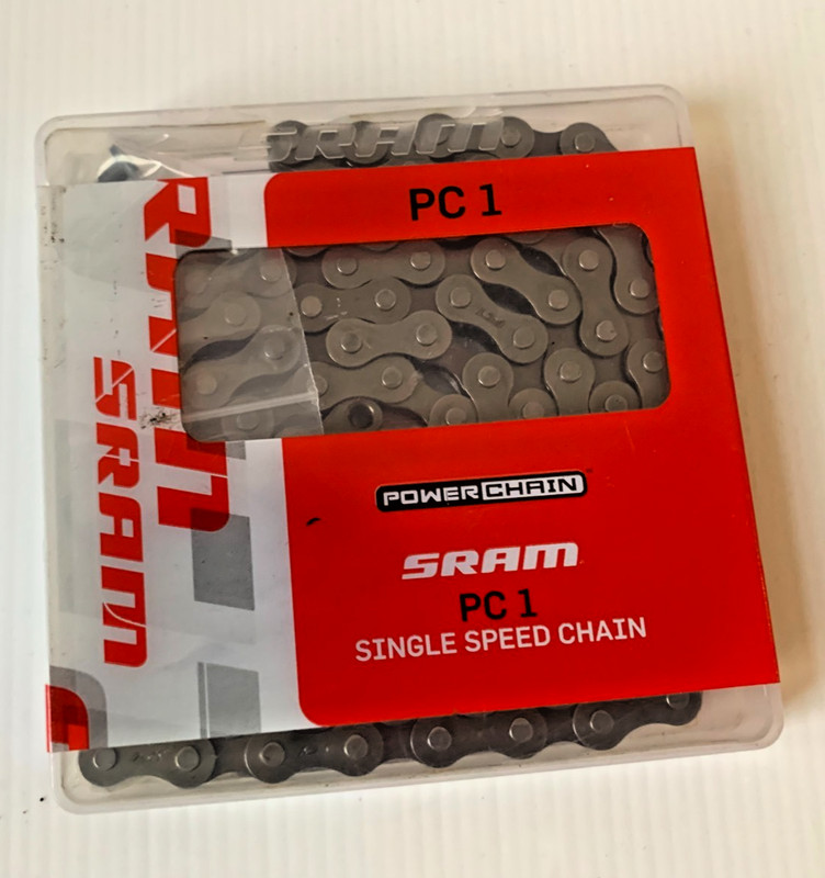 SRAM PC-1 Single Speed Chain V-Riveting 1/2 X 1/8 Inch 114 Links 356g BNIB