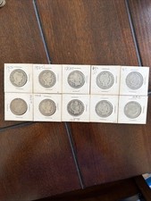10 Barber Half Dollars 1905  1915-S 90 Silver Lot Early US Coins