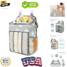 Hanging Diaper Caddy Organizer - Diaper Stacker for Changing Table, Crib, Pla...