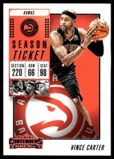 Vince Carter 2018-19 Panini Contenders #22 Hawks NBA READ FREE SHIP AutographDen