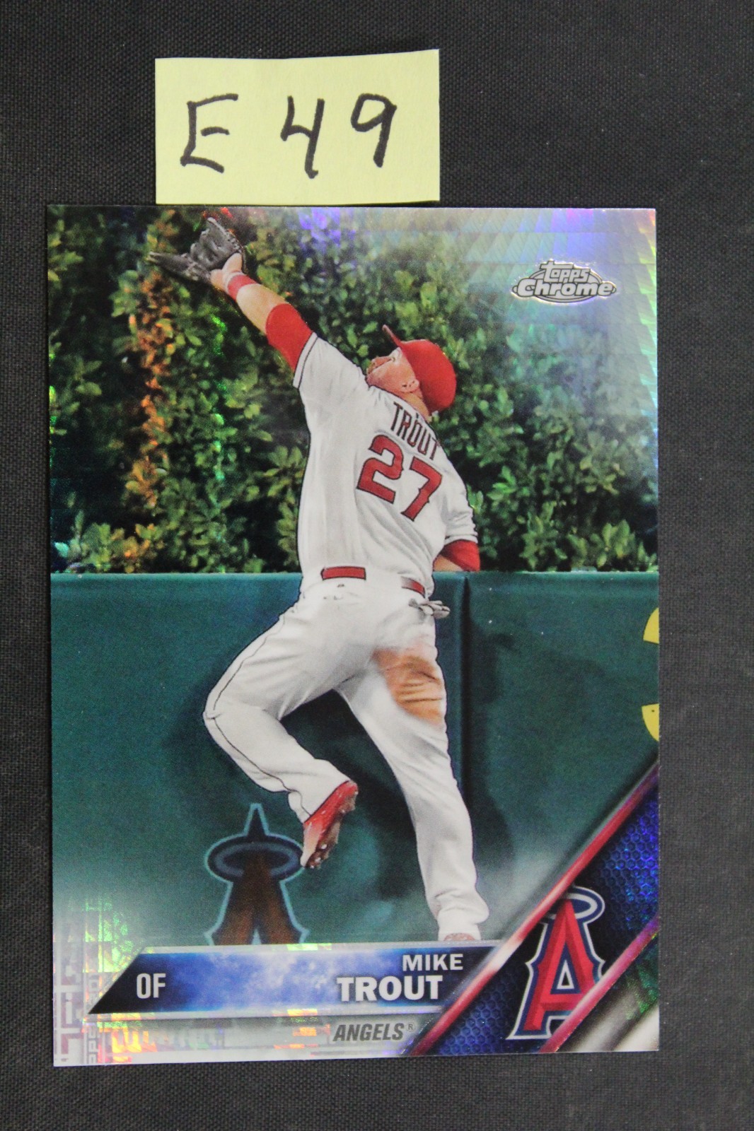 2016 Topps Chrome Prism Refractor Mike Trout #1 (E49