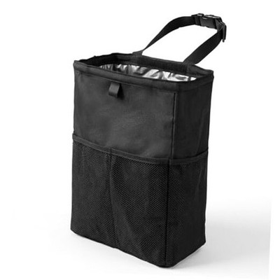 3.5 Gallon Leak-Proof Car Trash Can with Hook and Loop Lid and Handle,