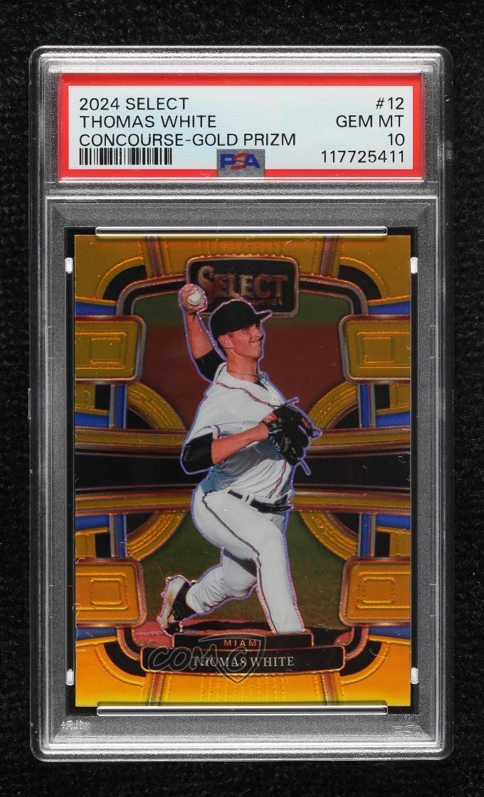 2024 Panini Select Concourse Gold Prizm 6/10 Thomas White #12 PSA 10 GEM MT 15q9