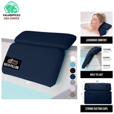 Luxury Bath Pillow for Tub - Plush Foam Strong Suction for Ultimate Comfort
