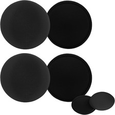 2 Pair Round Bra Insert Pads Black Removable Push Up Cups for Swimsuit Sport Bra