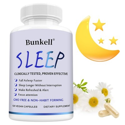 Sleep Support Capsules For Quality, Healthy, Deep Sleep - 120Capsules x 2 Bottle