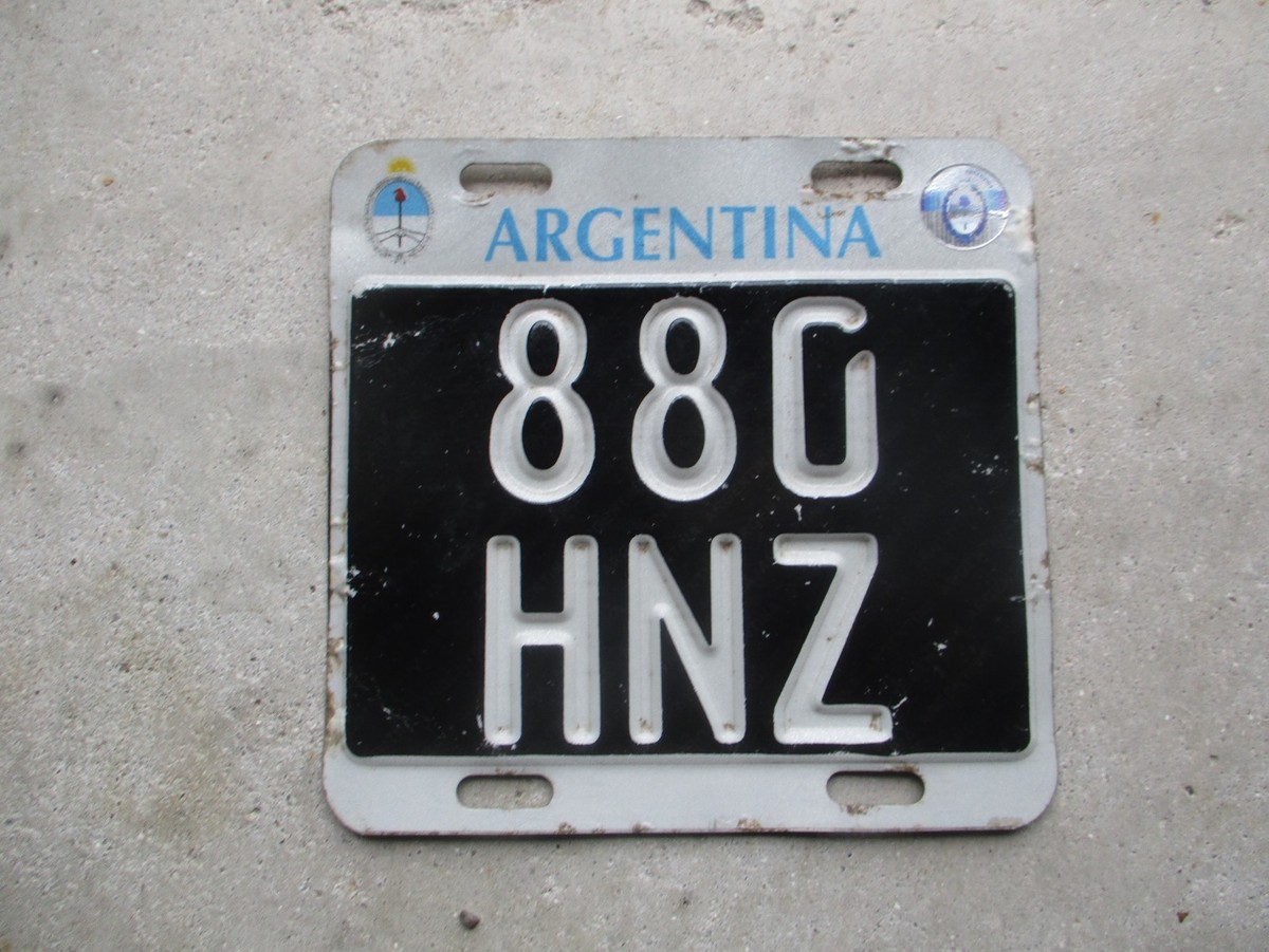 Argentina motorcycle license plate # 880 HNZ | eBay