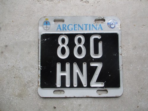 Argentina motorcycle license plate # 880 HNZ