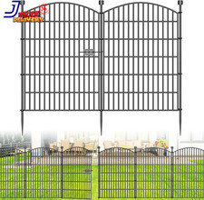 10 Panels No Dig Decorative Garden Fence w/Gate 40 in H X 23.6 Ft L Dog Fenc