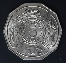 TANZANIA 5 Shilingi 1972 - Copper/Nickel - F.A.O. - aUNC - 3978
