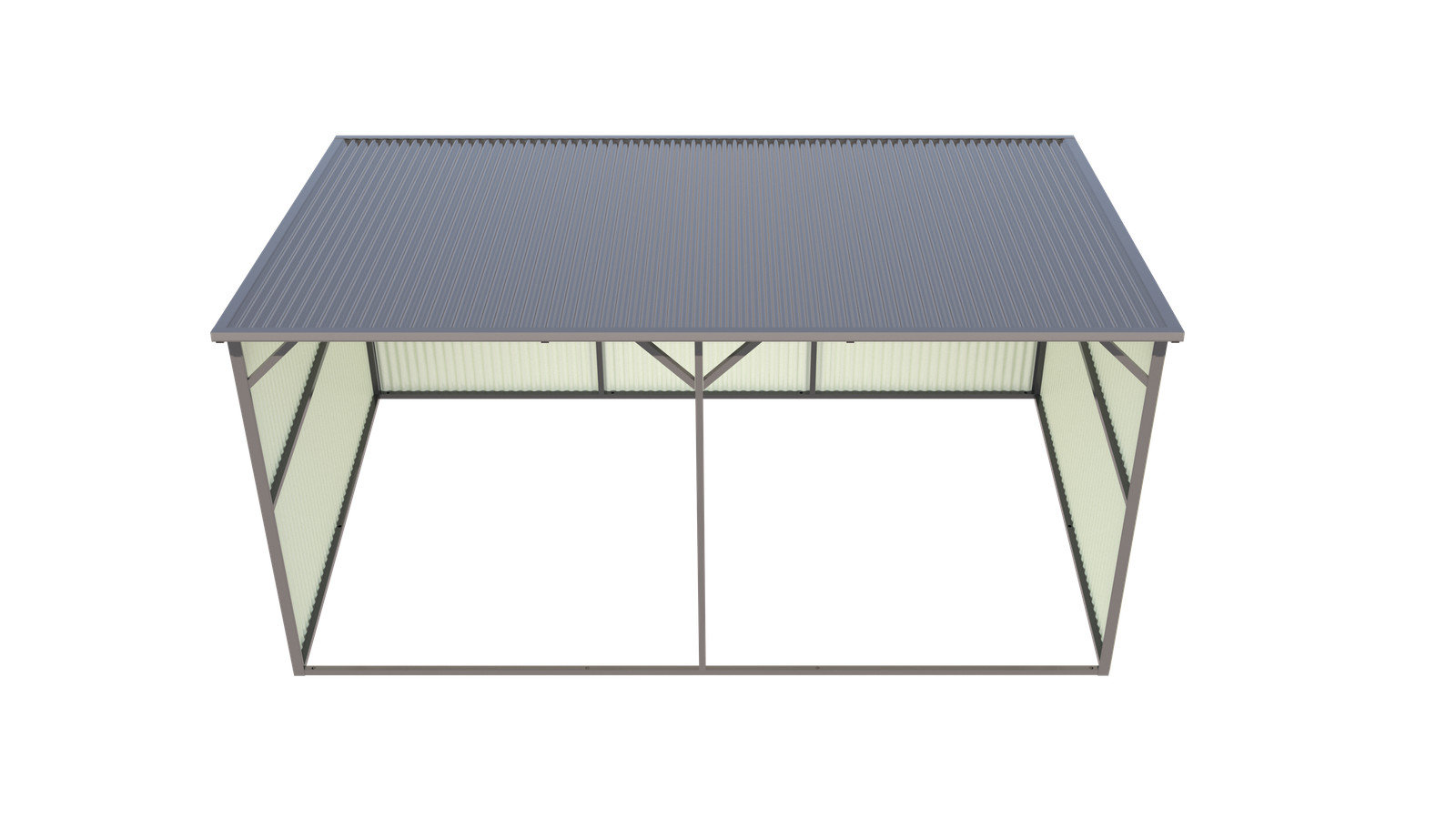 Free Shipping 12x20 Galvanized Metal Livestock Shed Farm Animal Shelter Cowshed