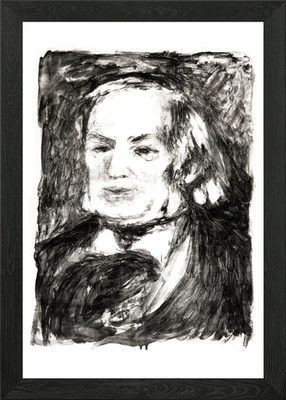 Portrait Richard Wagner gerahmtes Wandbild Poster Leinwanddruck Bild