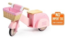 Tende  Leaf Pink Ride-On Scooter With Basket For Toddlers Ship By USA  