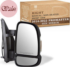 Passenger Side Mirror for Ram Promaster 1500 2500 3500 2014-2022 Manual Non-Heat