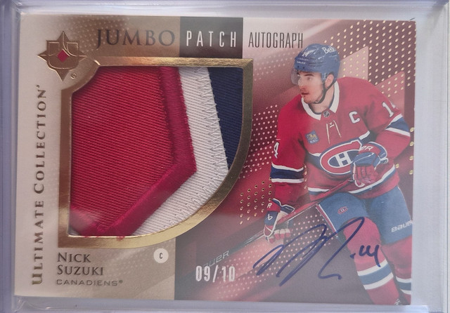 Nick Suzuki 2025-26 Ultimate Collection Jumbo Patch Auto /10 3-Color Patch