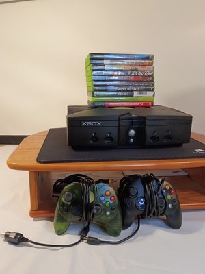  OG Original Xbox Bundle W/ Controllers 10 Games Tested / Working Read Disc