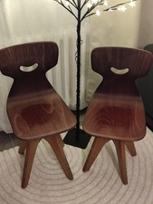 2 x Vintage Designklassiker Flötotto Pagholz Drehstuhl Adam Stegner Mid Century