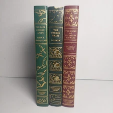 3 International Collectors Library Decorative Leather Bound Hardcover Books Vtg