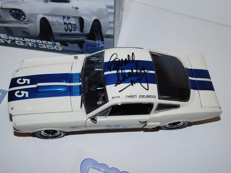 CARROL SHELBY SIGNED + COA - Lane Exact Details Christi Edelbrocks G.T. 350 1:18 - Image 2 of 4