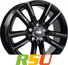 CMS C27 complete black gloss 7.5x18" ET50 LK5 108 ML 63.4 Alufelgen 18 Zoll