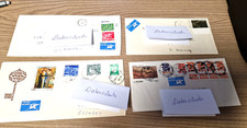 4 mal Ganzsache Briefumschläge Briefmarken aus Israel 1976 - 1981