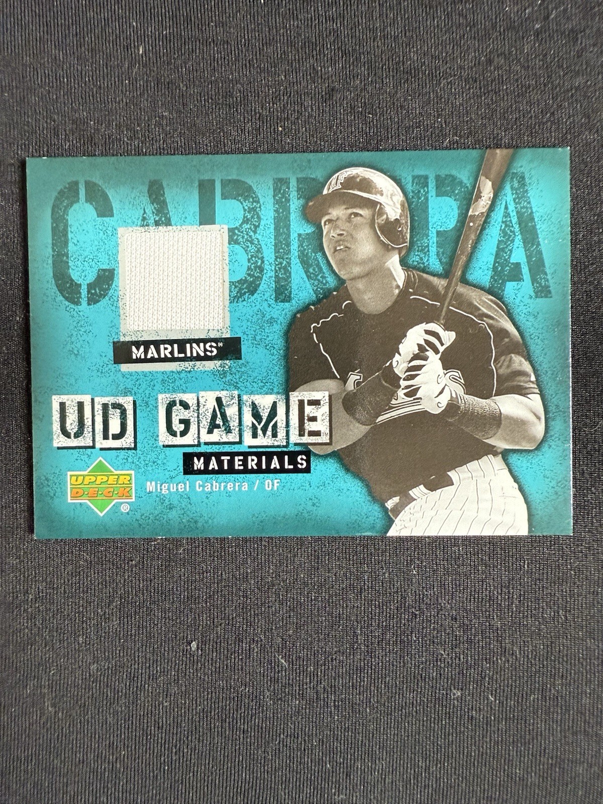 2006 Upper Deck Miguel Cabrera Game Materials #UD-MC Rare Relic. Future HOF.