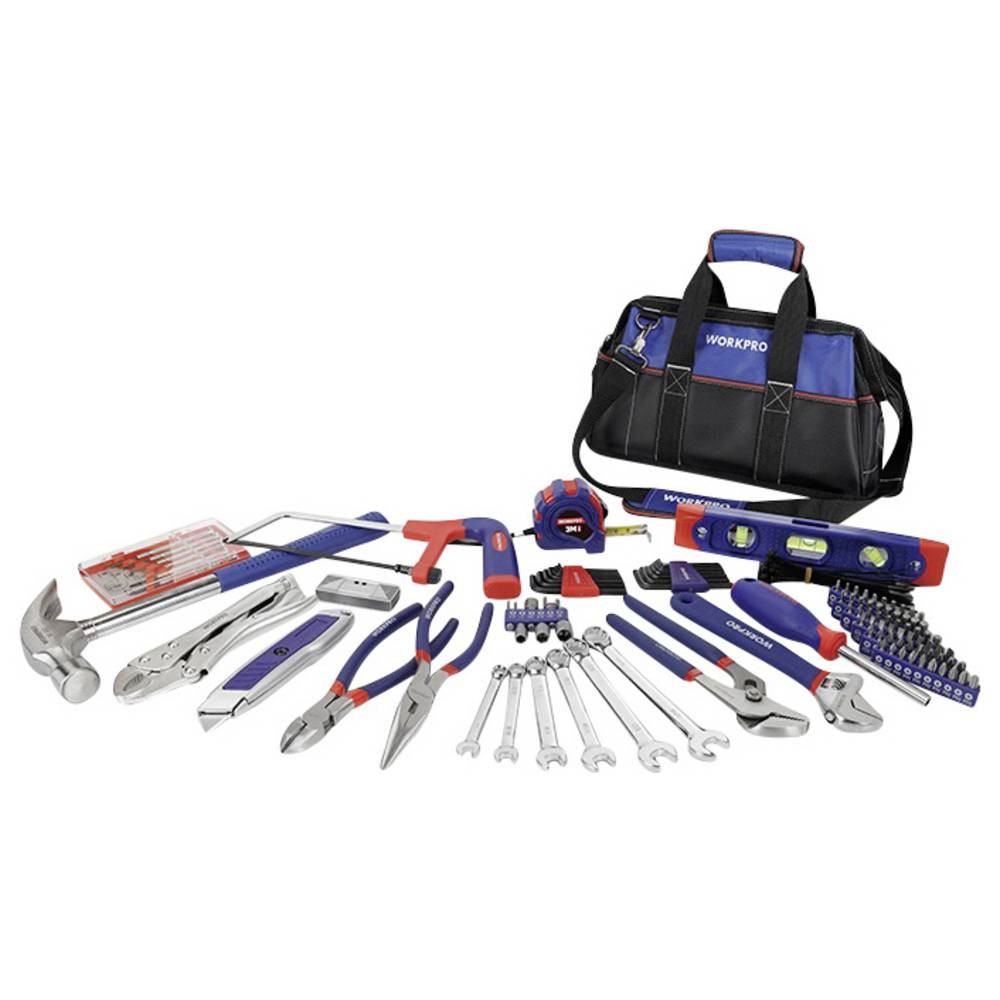 Sacoche outils universelle WorkPro WP209010 kit de bricolage complet 156 pièces