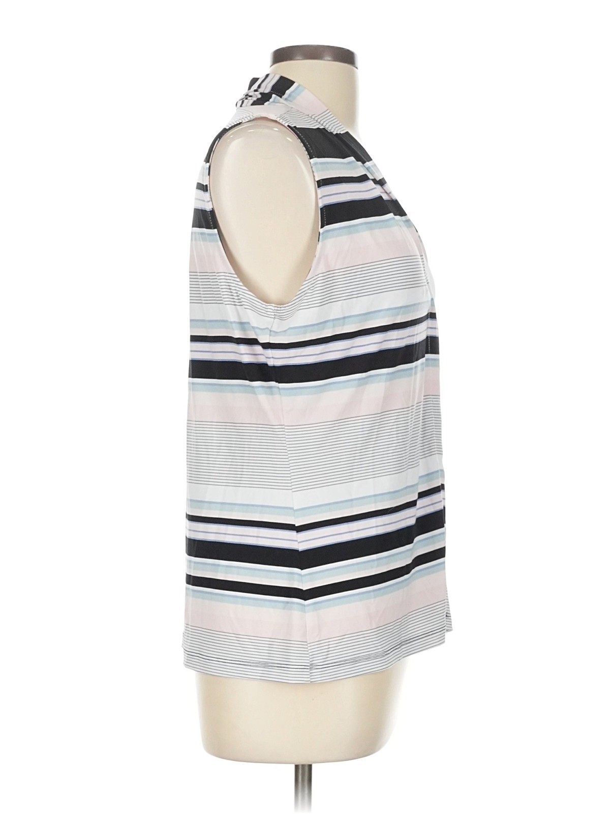 Calvin Klein Women Gray Sleeveless Blouse L thumbnail 3