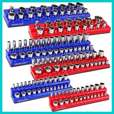 Heavy-Duty 6PCS Magnetic Socket Organizer - Ideal for Toolboxes and Workspaces