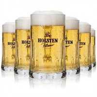 6X Holsten Glas 0,5L Bierkrug Premium Pilsener Salzburg Seidel Humpen GläSer Set