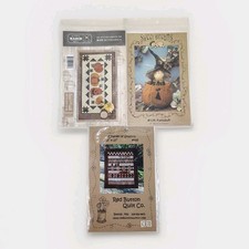 Lot Of 3 Fall Themed Quilt And Craft Patterns Pumpkin Witch Jack-O'-Lantern