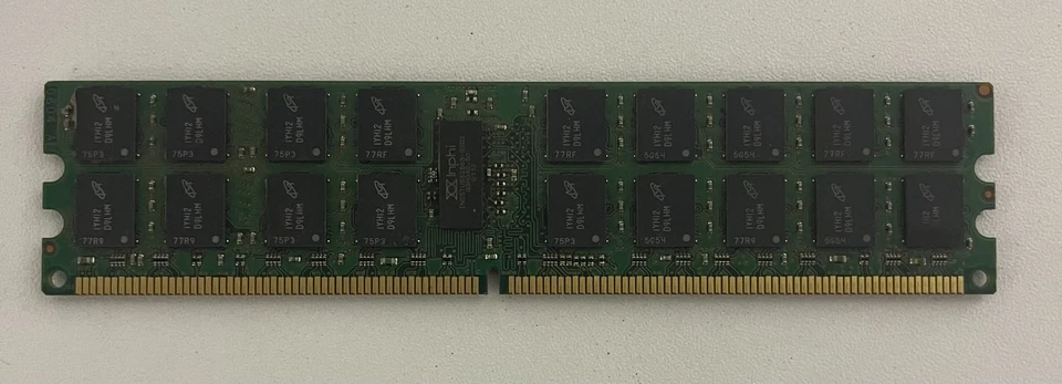 Micron 4GB 2Rx4 PC2-5300P DDR2-667 ECC Reg Server RAM MT36HTF51272PZ-667H1 - Image 2 of 2
