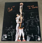 Chet Holmgren Signed "Tip off vs. Wemby" Victor Wembanyama 16x20 BAS USASM #9/10