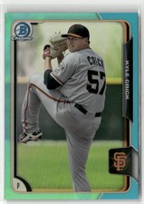 2015 BOWMAN DRAFT #90 KYLE CRICK CHROME BLUE SKY REFRACTORS SAN FRANCISCO GIANTS